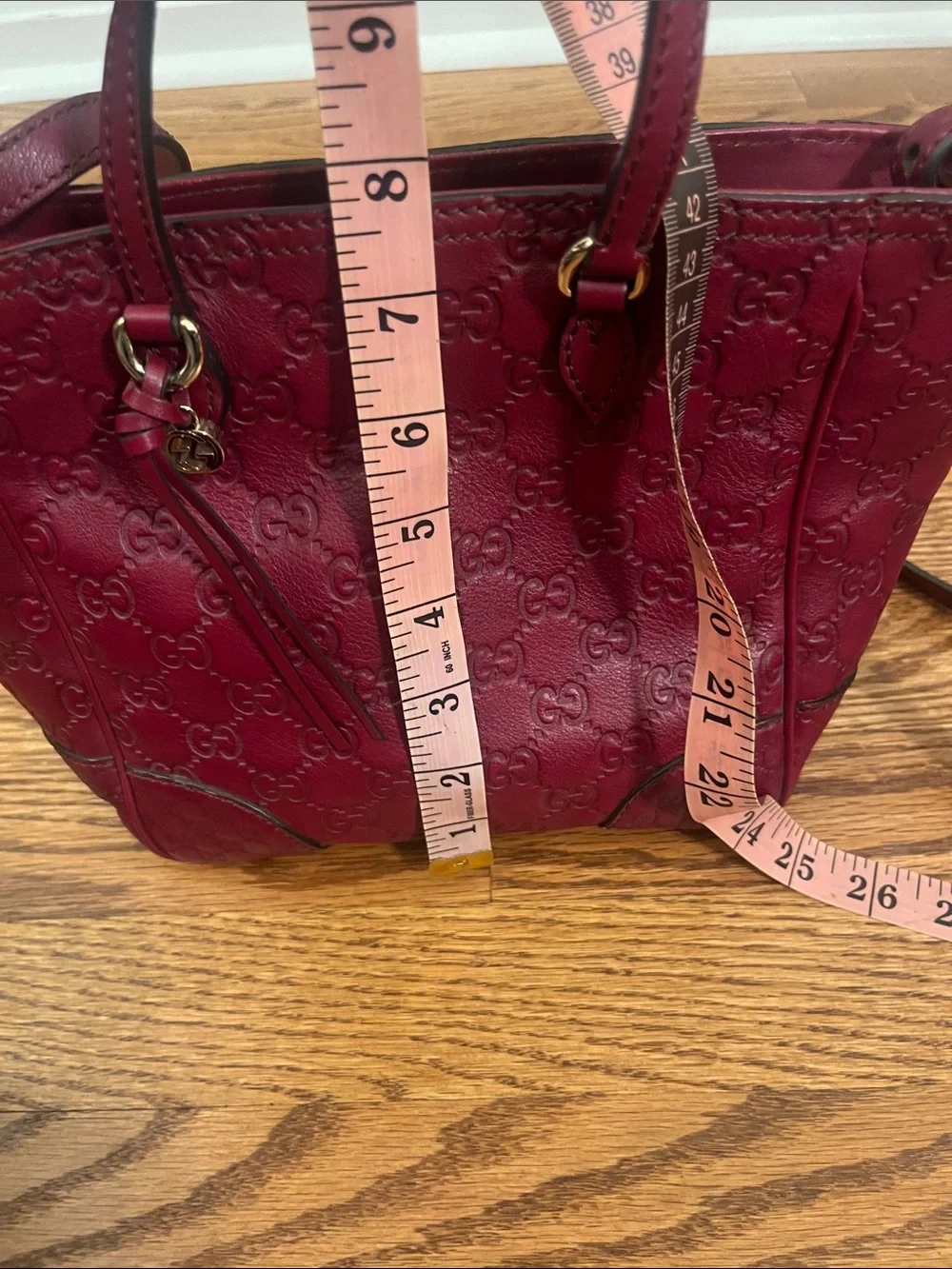 Gucci Small Bree Satchel Maroon Authentic
